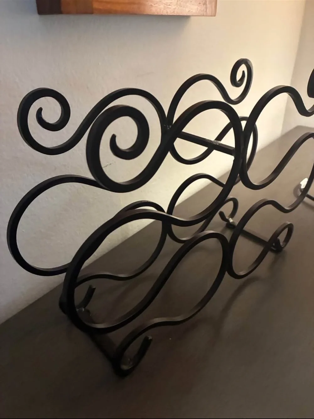 Black Metal Decorative Wine Rack